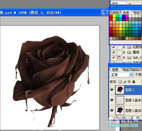 photoshop教程：制作诱人的巧克力玫瑰