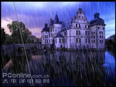 photoshop打造城堡雨夜特效_网页设计webjx.com网络整理