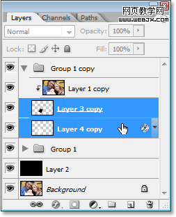 selecting the bottom two layers inside the layer group copy.