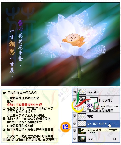 花卉照片处理 photoshop照片处理教程_网页设计webjx.com转载