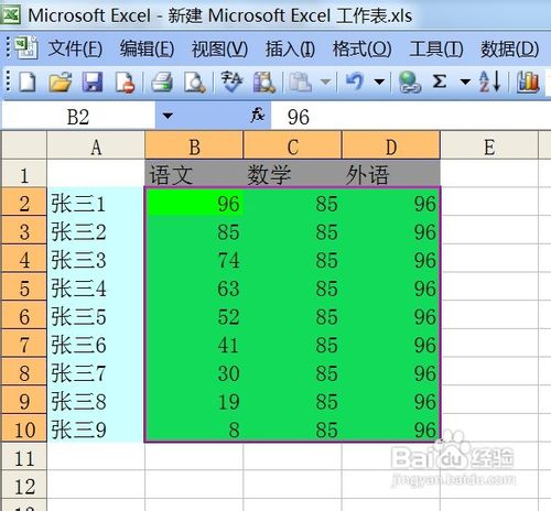 excel中如何设置单元格背景色