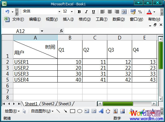 Excel表格怎么加斜线