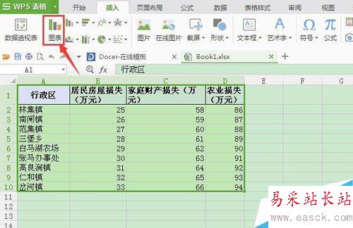 excel操作：如何在WPS表格中生成饼状图