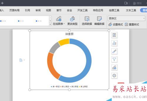 wps2019怎么插入圆环图？wps2019文字中插入圆环图教程