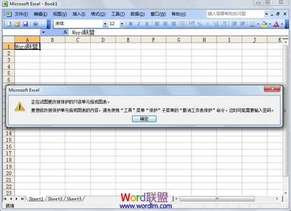 Excel 2003单元格保护设置