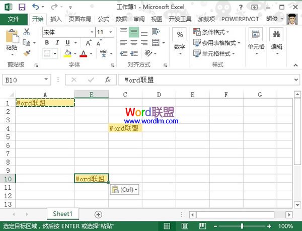 Excel2013单元格复制时让格式不变的两种方法