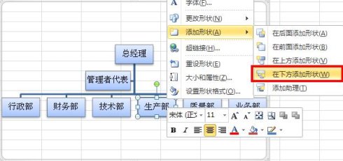 Excel2010组织结构图制作