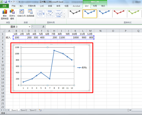 EXCEL2010折线图断线部分已连接[点击放大]