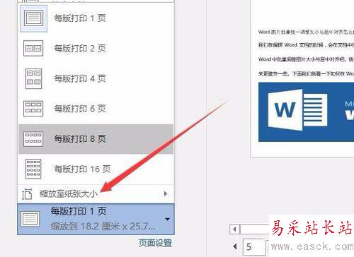 word2016缩放打印的设置方法