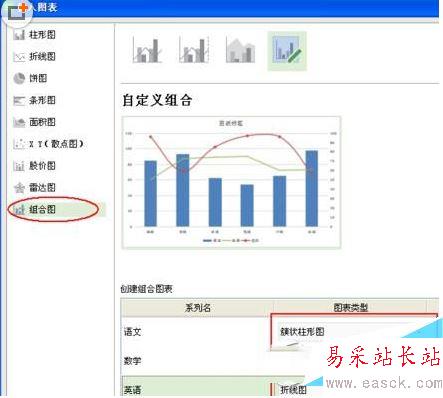 wps表格组合图表怎么制作 wps表格组合图表制作教程4