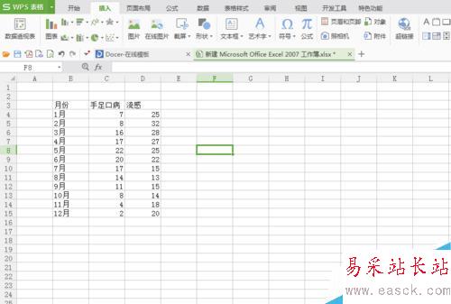 EXCEL2007怎么简单绘制折线图