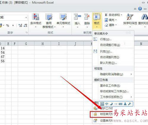 excel2010中把数据进行分区域锁定的设置方法