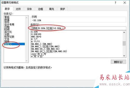 使用不同颜色区分excel中的正负数