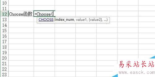 Excel中Choose函数如何使用？