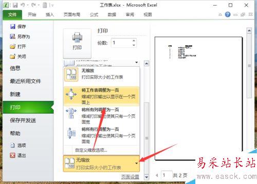 Excel2010中怎样打印大型工作表