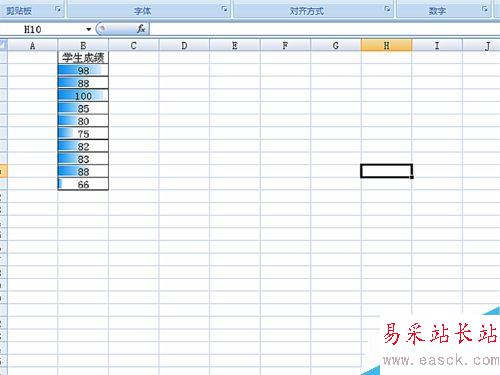 EXCEL表格中如何给数值添加色阶和图标集