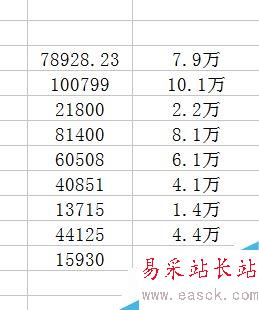 excel如何快速改成以万元为单位?