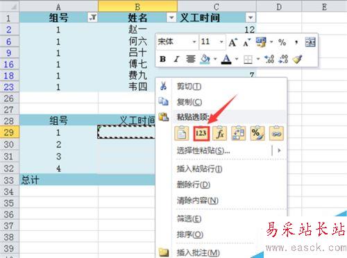 Excel 2010如何加总已筛选项？