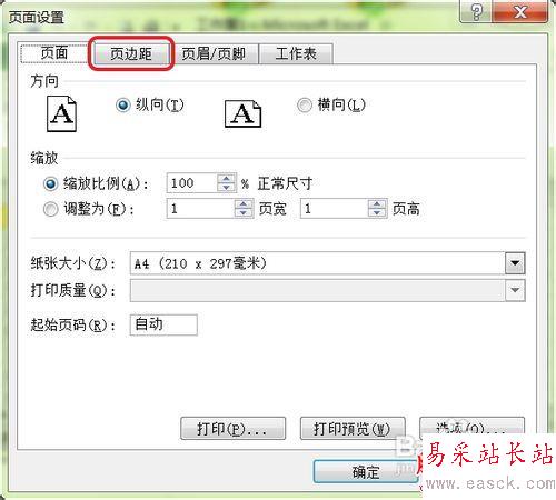 怎样手动调整excel2010页边距