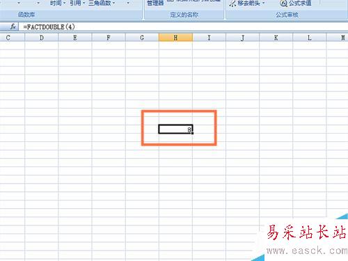 如何在EXCEL表格中使用FACTDOUBLE函数