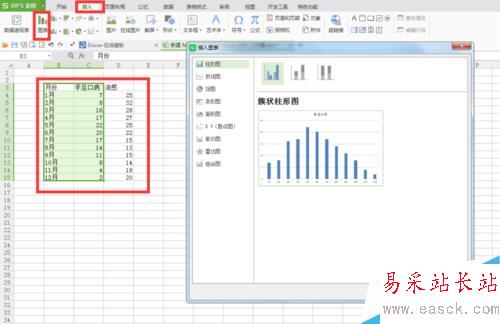 EXCEL2007怎么简单绘制折线图