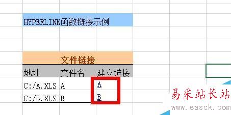 Excel中HYPERLINK函数如何使用？