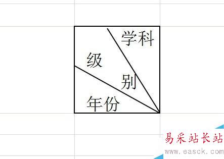 Excel 斜表头的做法