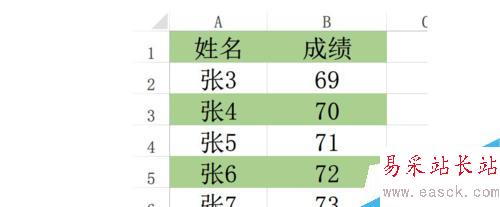 Excel如何设置间隔条纹显示？