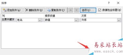 excel 2010教程之表格中的姓名按笔画排序