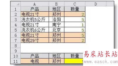 如何利用函数在excel中作求和统计