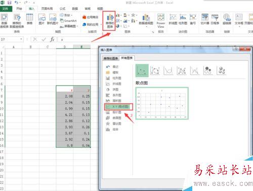 怎样在excel中画四象限图