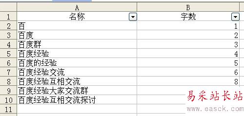 excel根据表格字数进行排列的设置方法