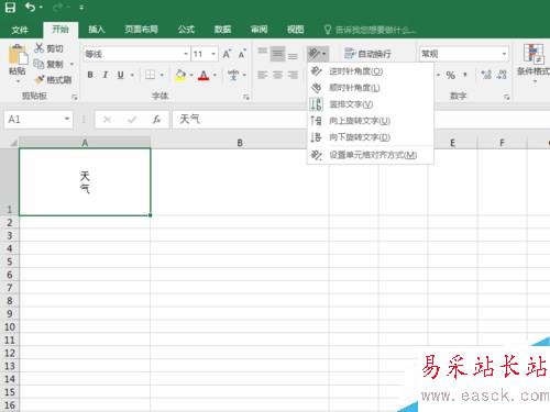 Excel2016文字怎么竖排？Excel2016文字竖向排列方法