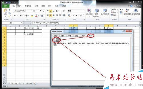 怎样隐藏Excel中的计算公式