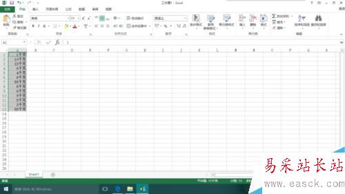 excel2013怎么给自定义的数列加单位