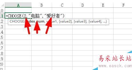 Excel中如何使用Choose从参数中选择特定值？