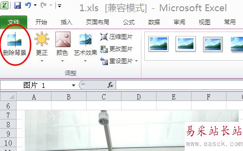 妙用excel清除图片背景