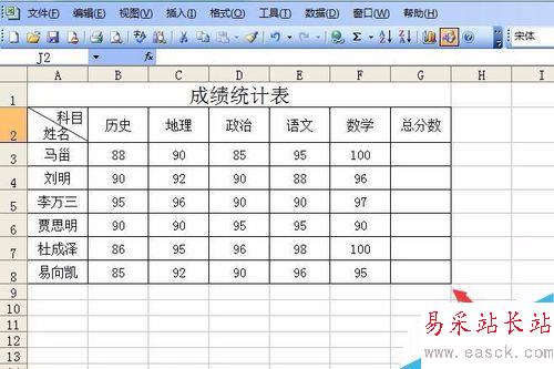 excel自动求和的应用