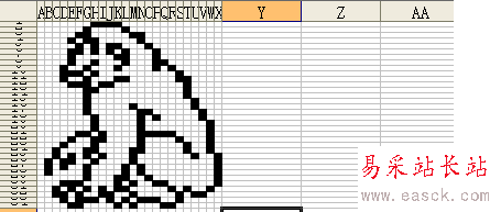 excel怎么画黑猩猩