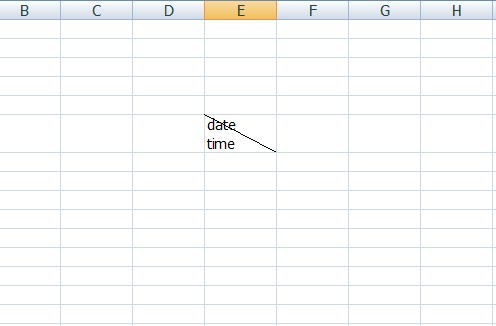 怎样在excel2007中画斜线