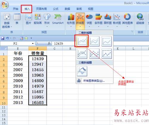 excel里折线图横坐标的设置方法