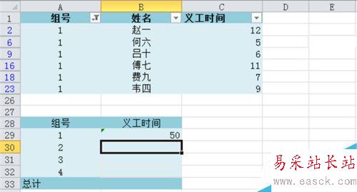 Excel 2010如何加总已筛选项？