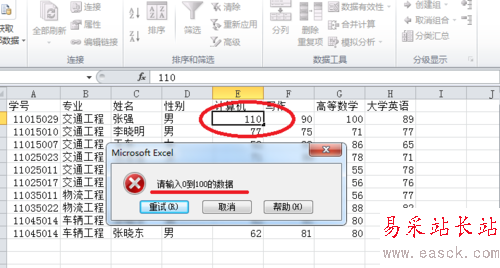 2010Excel技巧大全：数据有效性