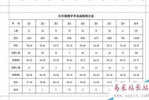 excel自动排版之横向打印