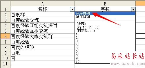 excel根据表格字数进行排列的设置方法