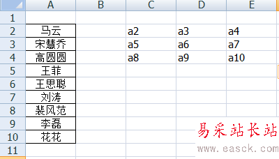 excel名字怎么一列变多列？