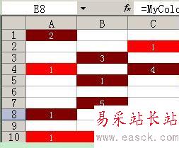 EXCEL根据颜色来求和