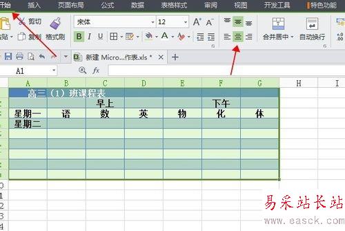 最全的Excel基础操作：[6]怎么做好看的课程表