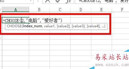 Excel中如何使用Choose从参数中选择特定值？