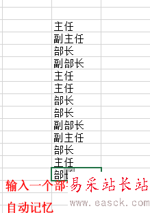 excel利用记忆功能输入数据？